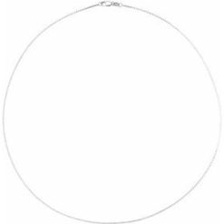 Ch1206 / 10K White / Box / 1 Mm / 20 In / Lobster Clasp / Polished / Box Chain