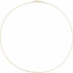 Ch1206 / 10K Yellow / Box / 1 Mm / 18 In / Lobster Clasp / Polished / Box Chain