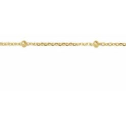 Ch1266 / 10K Yellow / Cable / 1.6 Mm / Per Inch / None (Per Inch) / Polished / Satellite Bead Cable Chain