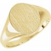 5543 / 10K Yellow / Oval / 11 X 9.5 Mm / Brush / Polished / Signet Ring