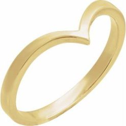 4215 / Ring / 14K Yellow / Polished / V Ring