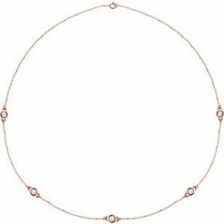68577 / Set / 14K Rose / 5-Stone / Lab-Grown Diamond / 3.65Mm :: 1 Ctw / Si1-Si2