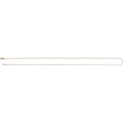 Ch1222 / 14K Rose / Curb / 1 Mm / 20 In / Lobster Clasp / Diamond-Cut / Diamond-Cut Curb Chain