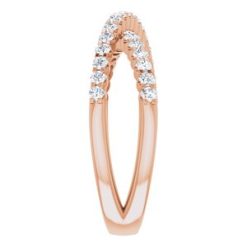 653010 / Ring / Set / 14K Rose / Lab-Grown Diamond / Round / Lab-Grown Diamond / Polished / 1/2 Ctw Lab-Grown Diamond Criss-Cross Ring