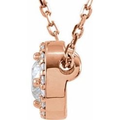 G-H / 16 In / Polished / 1/2 Ctw Lab-Grown Diamond Necklace