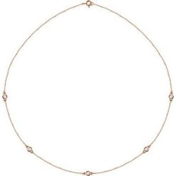 68577 / Set / 14K Rose / 5-Stone / Natural Diamond / 3Mm :: 1/2 Ctw / I1