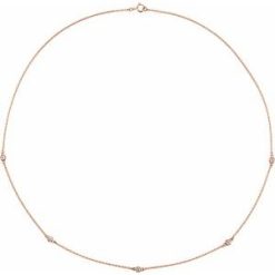 68577 / Set / 14K Rose / 5-Stone / Natural Diamond / 2.4Mm :: 1/4 Ctw / I1