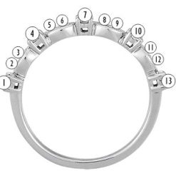 68970 / Ring / Set / 14K Rose / Natural Diamond / Round / 2 Mm / Natural Diamond / Polished / 1/5 Ctw Natural Diamond Stackable Ring