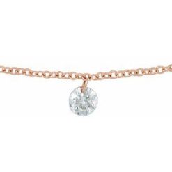 653719 / Necklace / Set / 14K Rose / Round / Natural Diamond / 3.5Mm :: 1/6 Ct / I1