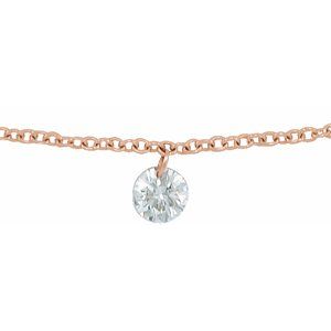 653719 / Necklace / Set / 14K Rose / Round / Natural Diamond / 3.5Mm :: 1/6 Ct / I1