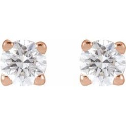 G-H / Friction / Friction Backs Included / 4-Prong / Polished / 1/6 Ctw Lab-Grown Diamond Earrings