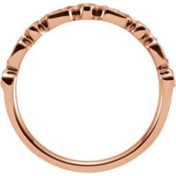 Ghi :: 1/8 Ctw / Polished / 1/8 Ctw Natural Diamond Stackable Ring