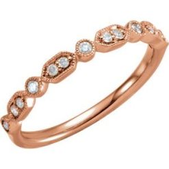 68968 / Ring / Set / 14K Rose / 7 / Natural Diamond / Round / 1.5 Mm / Natural Diamond / I1