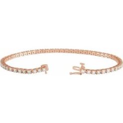 G-H / 7 1/4 In / Polished / Natural Diamond Line Bracelet