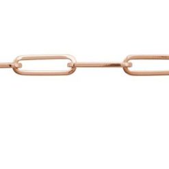 Ch1095 / 14K Rose / Paperclip-Style / 3.85 Mm / Per Inch / None (Per Inch) / Polished / Paperclip-Style Chain