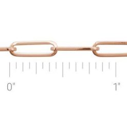 Ch1095 / 14K Rose / Paperclip-Style / 3.85 Mm / Per Inch / None (Per Inch) / Polished / Paperclip-Style Chain