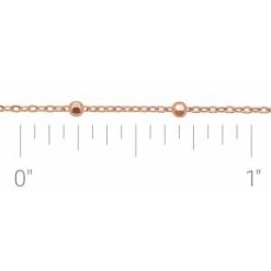 Ch1111 / 14K Rose / Cable / .85 Mm / Per Inch / None (Per Inch) / Polished / Cable Chain