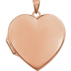 86053 / Pendant / 14K Rose / Polished / Heart Locket