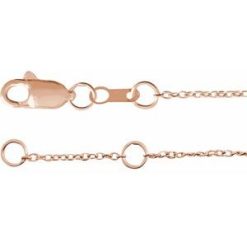 Brc887 / Bracelet / 14K Rose / 40 X 3 Mm / 6 1/2-7 1/2 In / Polished / Engravable Skinny Bar Bracelet
