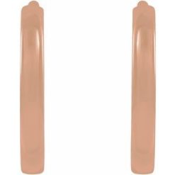 87384 / Earring / 14K Rose / 10 Mm / 1.65 Mm / Pair / Hinged / Polished / Hinged Hoop Earrings