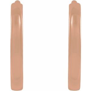 87384 / Earring / 14K Rose / 10 Mm / 1.65 Mm / Pair / Hinged / Polished / Hinged Hoop Earrings