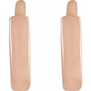 87384 / Earring / 14K Rose / 8 Mm / 1.65 Mm / Pair / Hinged / Polished / Hinged Hoop Earrings
