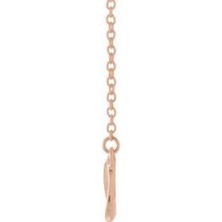 85947 / Necklace / 14K Rose / 21.7 X 7.7 Mm / 16-18 In / Polished / Infinity-Inspired Necklace