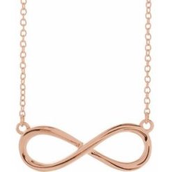 85947 / Necklace / 14K Rose / 21.7 X 7.7 Mm / 16-18 In / Polished / Infinity-Inspired Necklace