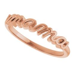 57739 / Ring / 14K Rose / Polished / Mama Ring
