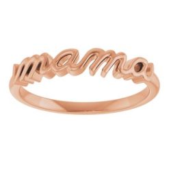 57739 / Ring / 14K Rose / Polished / Mama Ring