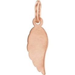 R45320 / Charm / 14K Rose / 19.7 X 5.5 Mm / Polished / Angel Wing Charm/Pendant