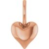 88000 / Pendant / 14K Rose / Polished / Puffed Heart Charm/Pendant