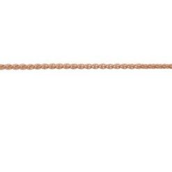 Ch1073 / 14K Rose / Wheat / 1 Mm / Per Inch / None (Per Inch) / Polished / Recycled Metal Wheat Chain