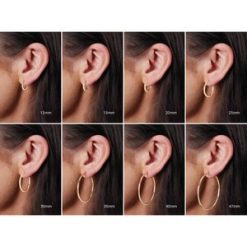 20270 / Earring / 14K Rose / 13 Mm / 2 Mm / Pair / Catch / Polished / Round Tube Hoop Earrings