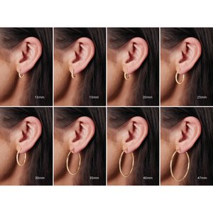 20270 / Earring / 14K Rose / 13 Mm / 2 Mm / Pair / Catch / Polished / Round Tube Hoop Earrings