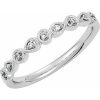 68969 / Ring / Set / 14K White / 7 / Natural Diamond / Round / 1 Mm / I1