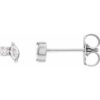 88210 / Earring / Set / Natural Diamond / Marquise / 3 X 1.5 Mm / 14K White / Natural Diamond / Pair / Friction Backs Included / Polished / .08 Ctw Natural Diamond Stud Earrings
