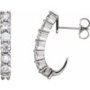 80238 / Earring / Set / Lab-Grown Diamond / Round / 2.4 Mm / 14K White / Pair / Friction Backs Included / Polished / 3/4 Ctw Lab Grown Diamond Earrings
