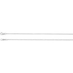 Ch1024 / 14K White / Rope / 1 Mm / 24 In / Lobster Clasp / Diamond-Cut / Diamond-Cut Rope Chain