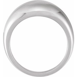 50199 / 14K White / 7 / 10 Mm / Polished / Dome Ring