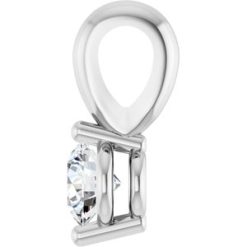 88236 / Pendant / Set / 14K White / Round / Lab-Grown Diamond / 3Mm :: 1/10 Ct / Si1-Si2