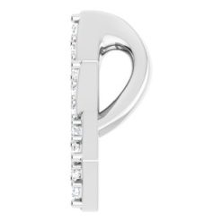 87166 / Pendant / Set / 14K White / Round / Natural Diamond / 10.13 X 8.89 Mm / 1Mm :: 1/10 Ctw / I1