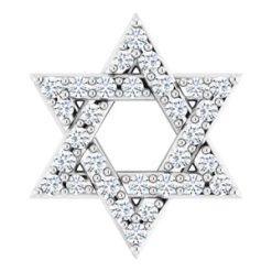 87166 / Pendant / Set / 14K White / Round / Natural Diamond / 10.13 X 8.89 Mm / 1Mm :: 1/10 Ctw / I1