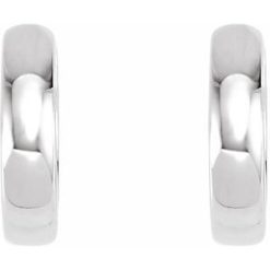 20007 / Earring / Sterling Silver / 10 Mm / 2.34 Mm / Pair / Hinged / Polished / Hinged Earrings