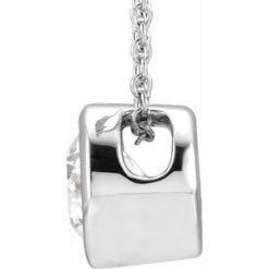 G-H / 16-18 In / Polished / 1/2 Ct Lab-Grown Diamond Solitaire Necklace