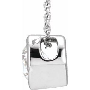 G-H / 16-18 In / Polished / 1/2 Ct Lab-Grown Diamond Solitaire Necklace