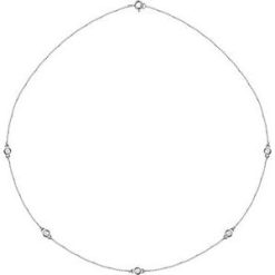 68577 / Set / 14K White / 5-Stone / Natural Diamond / 3Mm :: 1/2 Ctw / I1
