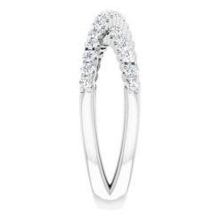 653010 / Ring / Set / 14K White / Lab-Grown Diamond / Round / Lab-Grown Diamond / Polished / 1/2 Ctw Lab-Grown Diamond Criss-Cross Ring