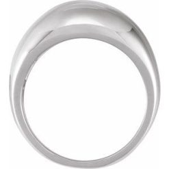 50199 / Sterling Silver / 7 / 12 Mm / Polished / Dome Ring