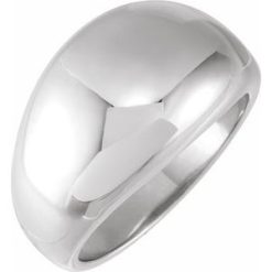 50199 / Sterling Silver / 7 / 12 Mm / Polished / Dome Ring